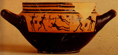 warrior scene from myths