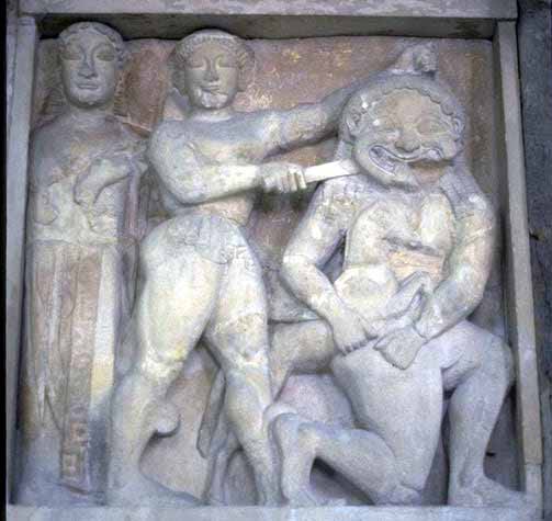 Archaic marble sculpture 