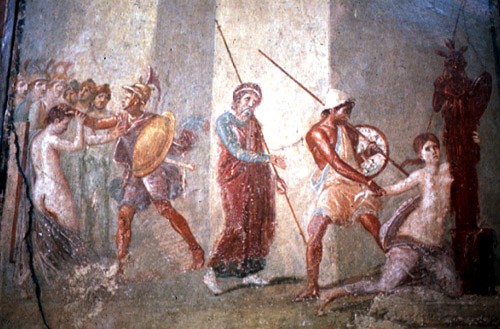 Pompeii wall painting, large
