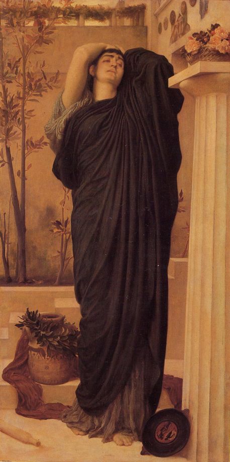 Electra at Tomb of Agamemnon, Leighton (1869)