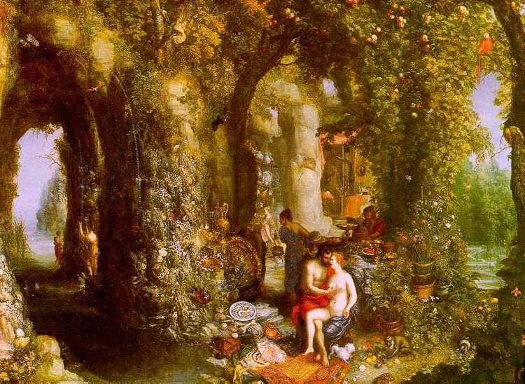 In paradise garden, Bruegel & DeClerck