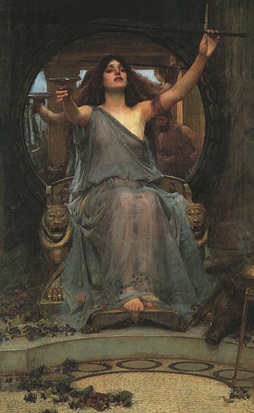 Circe welcoming Odysseus, Waterhouse